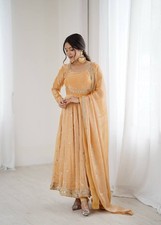 Designer Anarkali Gown For Women's Indian Wedding Party Wear Long Drees