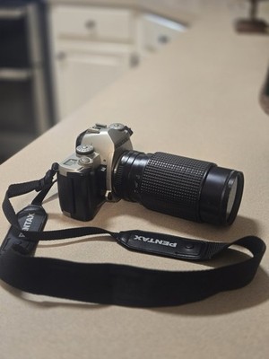 Pentax ZX-M 35mm SLR Film Camera Silver Black Manual Focus Built