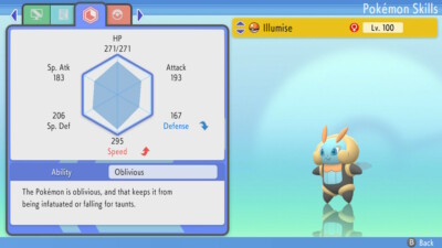 Pokemon Brilliant Diamond Shining Pearl BDSP - Shiny 6IV Max EV Illumise