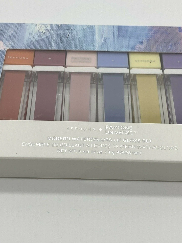 Sephora + Pantone Universe Modern Watercolors Lip Gloss Set 6 x 0.14 oz ~ SEALED - Image 4 of 4