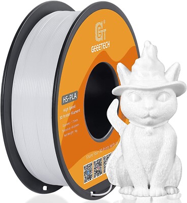 Geeetech HS-PLA 3D Filament 1.75mm 1kg Weiß High Speed Drucken für 3D Druck DE