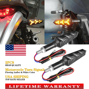 Motorcycle LED Turn Signals Indicator Light Universal Two Side