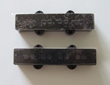 Juego de 2 cubiertas de pastilla Jazz J Bass de 4 cuerdas cuello y puente negro para Fender