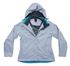 Little Donkey Andy Mens Windbreaker Gray Rain Jacket w/ Hood Packable Size Small