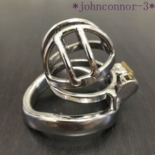 Stainless Steel Male Chastity Device Short Cage for Men Metal Locking Belt