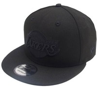 New Era Los Angeles Lakers Black On Black Nba Snapback Cap 9Fifty Osfa Limited