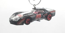 Christmas Ornament for 1976 Greenwood Chevy Corvette Black White Red Stripes