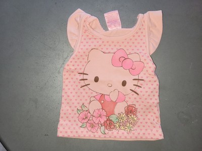 T-SHIRT HELLO KITTY SHIRT BABY GRÖßE 56cm 0-3 MONATE ROSA !!!!!!