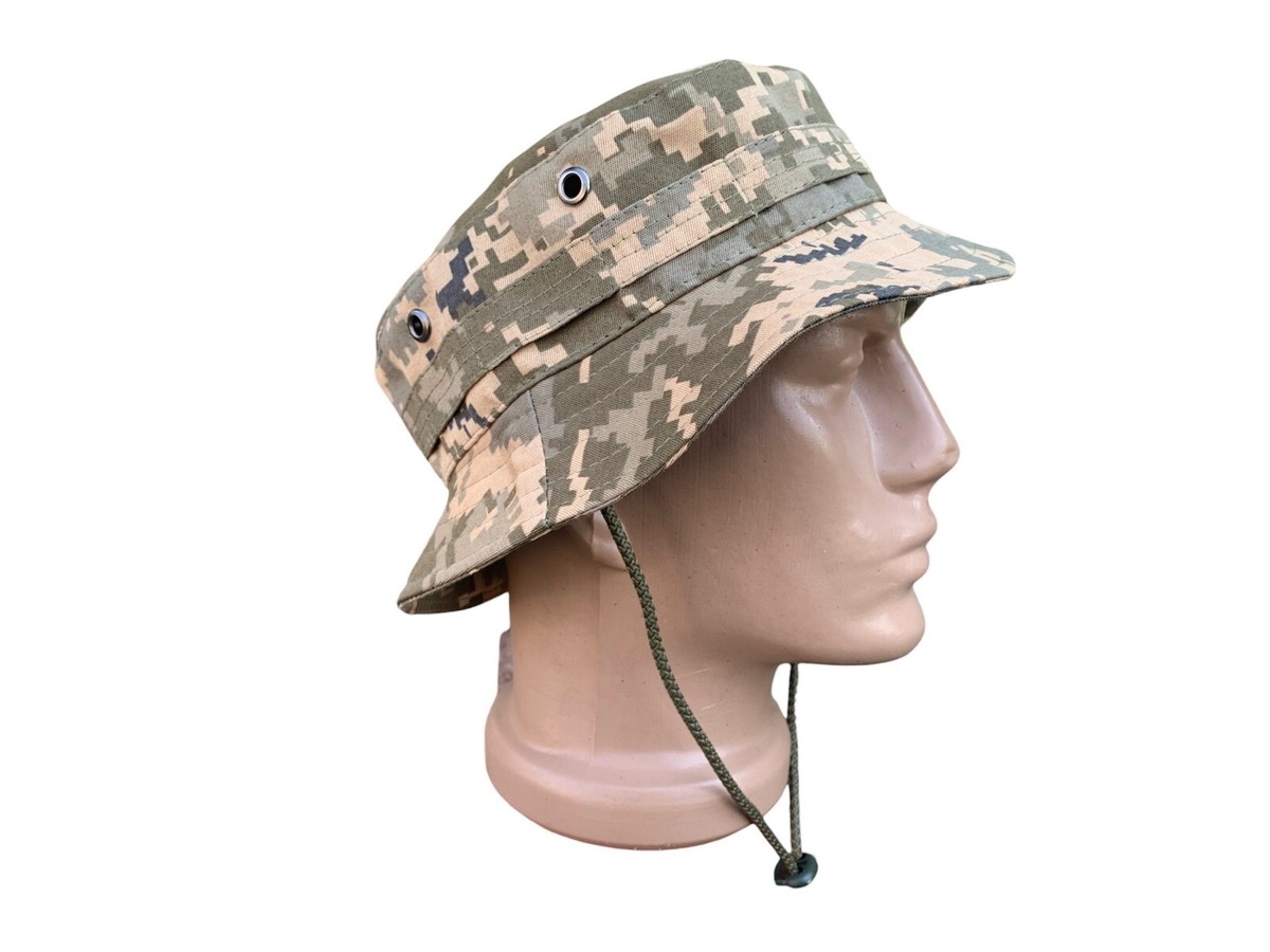 Ukrainian Military Panama Hat MM14 Pixel Camo Tactical Boonie Size