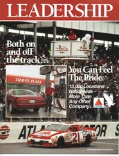 1994 CITGO GASOLINE Nascar #21 Racing Promo PRINT AD ART - LEADERSHIP & PRIDE