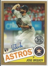 2020 Topps Series 2 Baseball Jose Urquidy 1985 Auto 85A-JU Gold Parallel 04/50 
