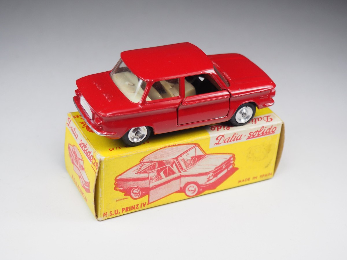 Miniature Solido-Dalia NSU Prinz IV - 28/127 - Moule Rare Avec Feux Rapportés - Occasion Dinky