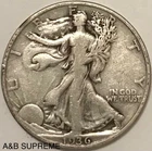 1936 D Walking Liberty Half Dollar Choice Very Fine+ VF+ 90% Silver