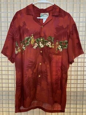 Vintage Paradise Found Hawaiian Shirt Men’s Medium Excellent