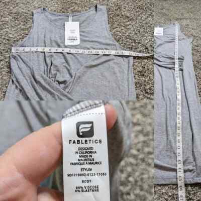 NWT Fabletics grey Retta sleeveless midi dress L | eBay