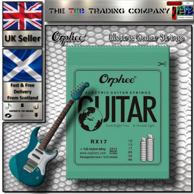 Orphee RX17 - E-Gitarrensaiten - 10-46 - Normal Light - Hochwertig - UK