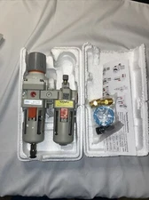 Nanpu Pneumatic AC3010-03   1/2 NPT Compressed Air Filter Regulator Combo
