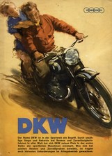 DKW Motorrad XL Reklame 1952 Werbung Sozia Auto Union