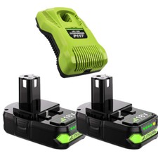 Battery/Charger For RYOBI 18V P105 P102 P108 Battery High Capacity Lithium set