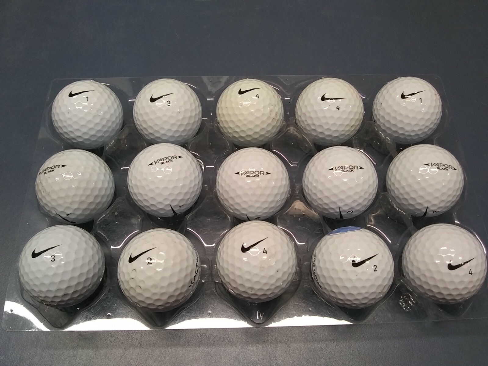 nike vapor black golf balls