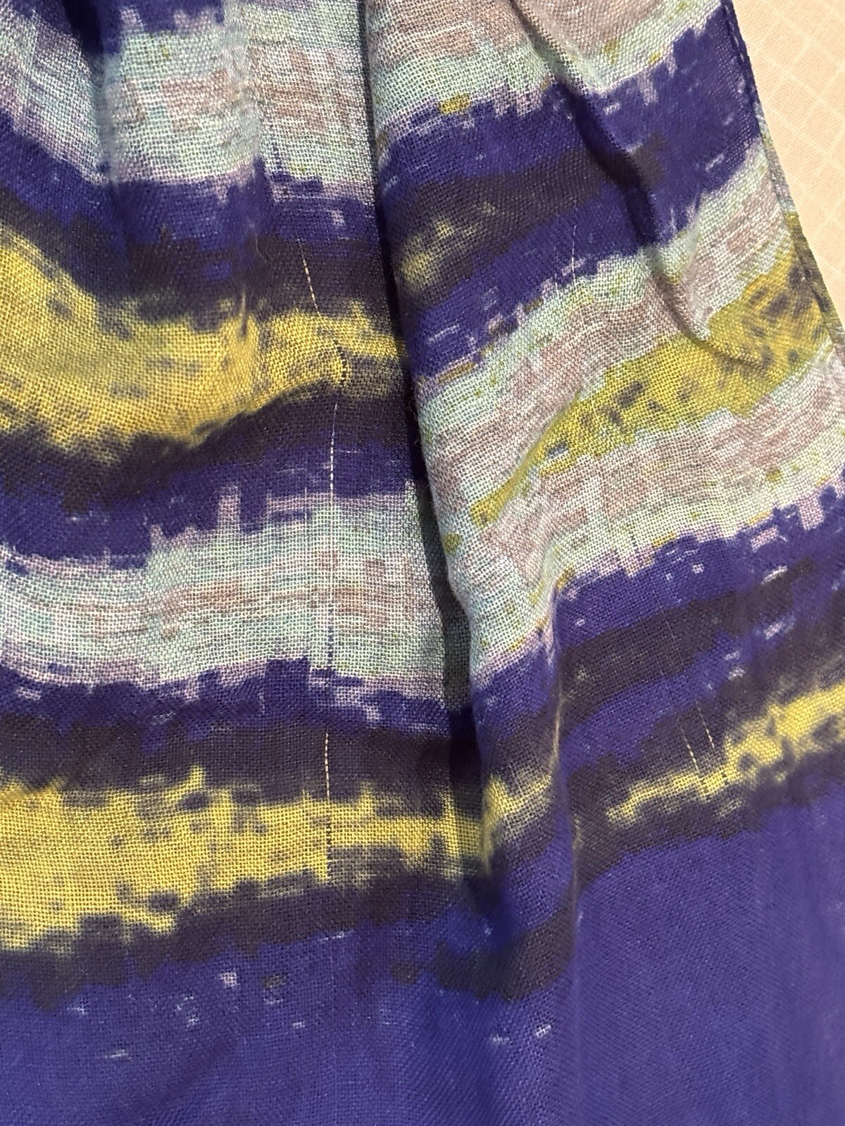 CHICO'S Large Rectangular Multi-Blue 100% Viscose… - image 3