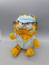 Garfield Plush Toy Doll in Baseball shirt Hat 1978-1981 Fun Farm 8" Cat Vtg