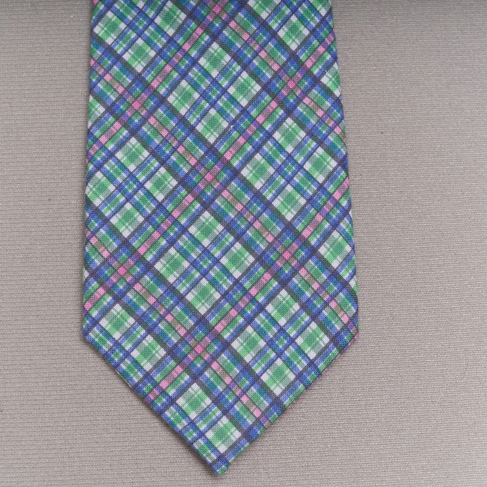 Corbata ajustada Lauren Ralph Lauren verde a cuadros algodón 59x3" Foto 3 de 4