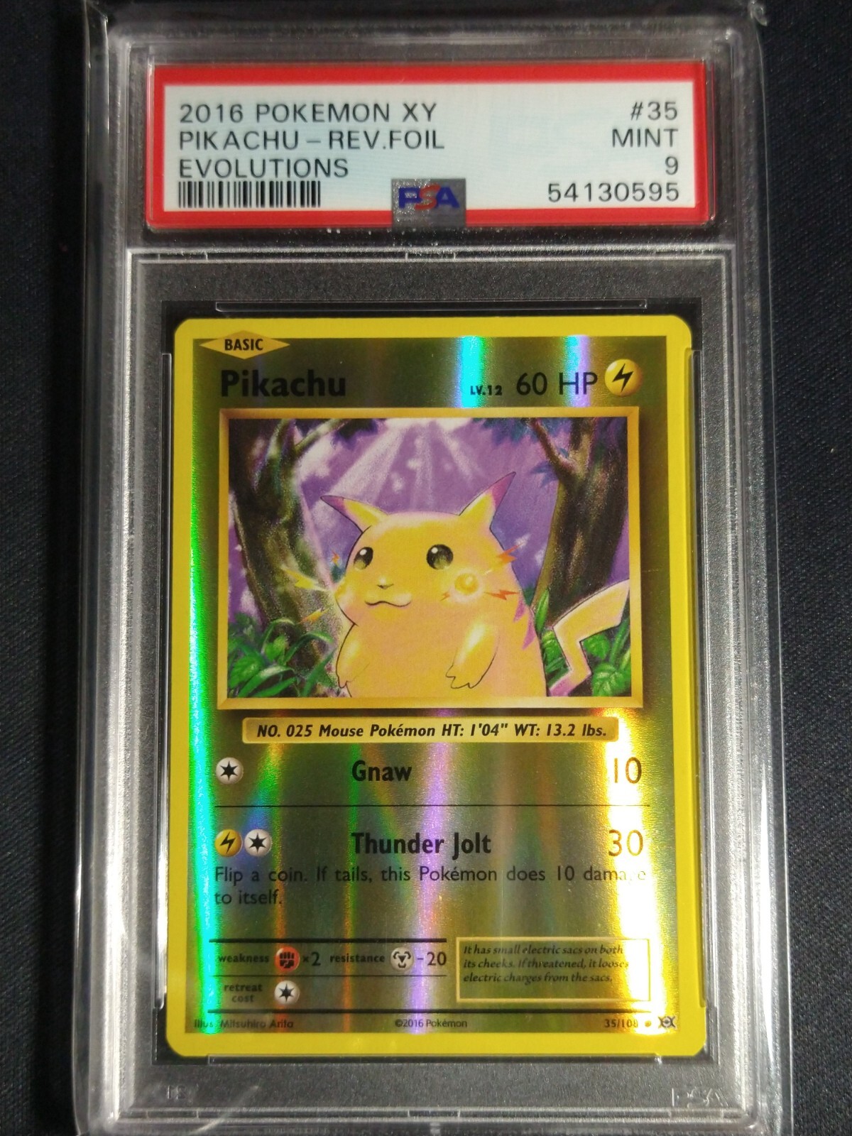 Pokemon Pikachu 35/108 Reverse Holo XY Evolutions PSA 9 MINT (B) | eBay