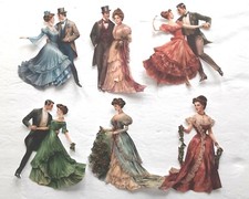 3D UPick Vintage Woman Hats Holly Winter Scrapbook Card Embellishment 3775