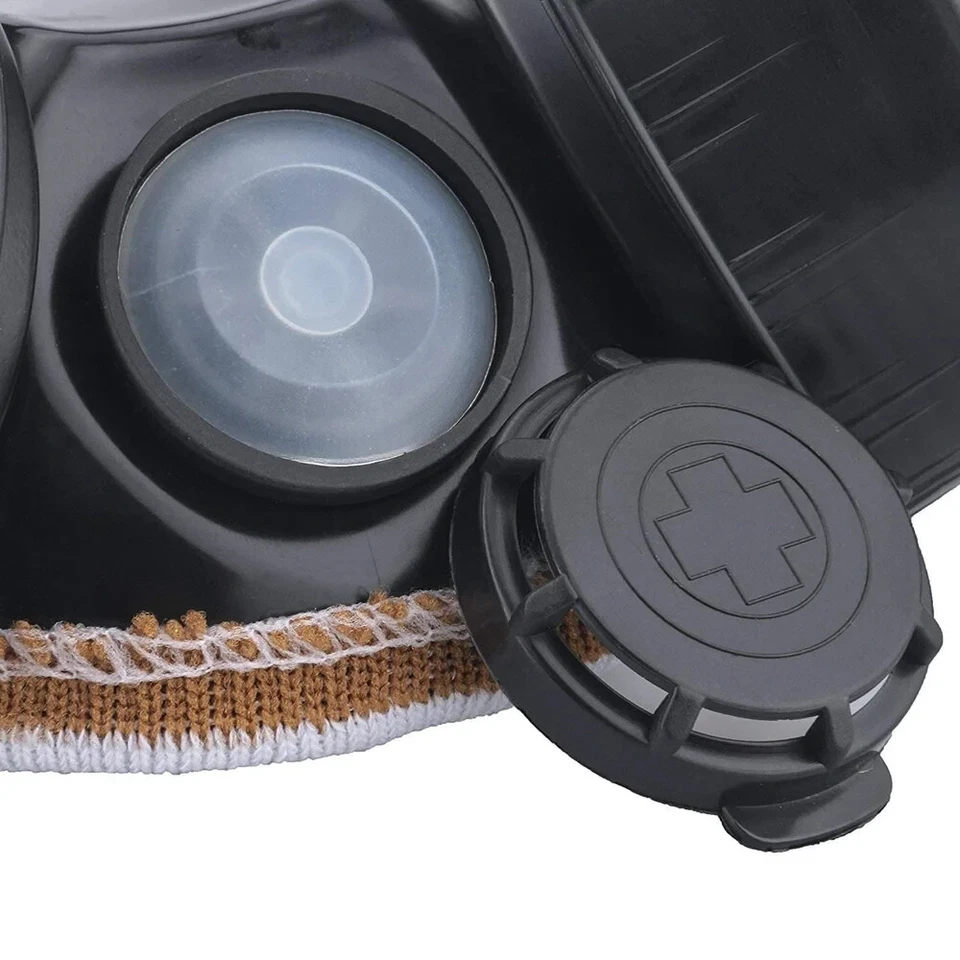 1" Silver  Spike Steampunk Gas Mask Cosplay Spikes Respirator Costume Party - Image 2 of 4