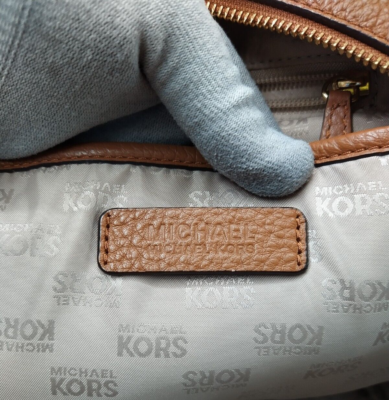 Michael Kors Tan Brown Pebbled Leather Pocket Zip Around Backpack Michael Kors Tan Brown Pebbled Leather Pocket Zip Around  main image 4