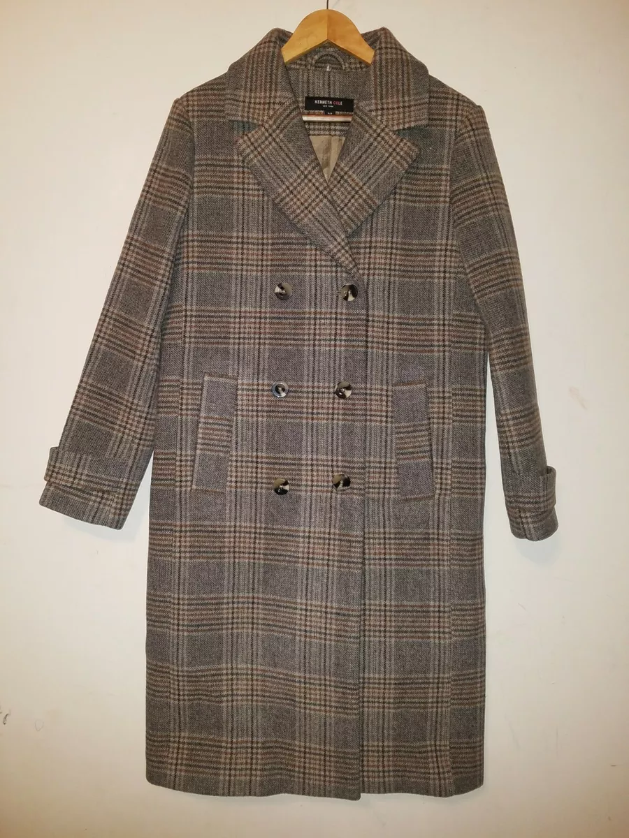 Kenneth cole plaid clearance coat