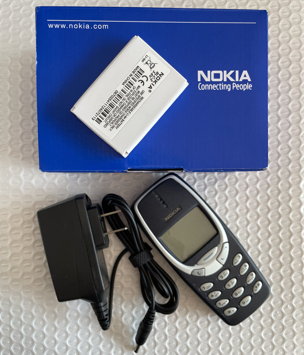 Nokia 3310 Navy blue Unlocked 2G GSM 900/1800 Mobile Phone (with Snake II  Game)