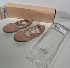 Bloch Girls Pink Ballet Shoes Full Leather Sole SO249G Giselle Sz 9.5 C Orig Pkg
