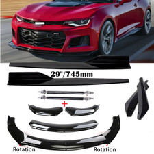 For Chevrolet Camaro Lt Ss Gloss Black Front Bumper Lip Spoiler Side Skirt Bod For Chevrolet Camaro Lt Ss Gloss Black Front Bumper Lip Spoiler Side Skirt Bod