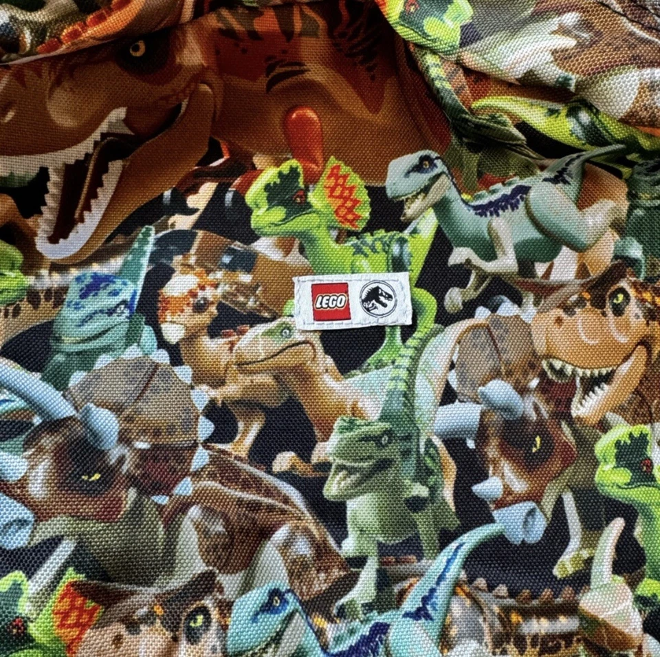 Lego Jurassic World Dinosaurio T-Rex Niños Niños Mochila Escolar Película Foto 3 de 4