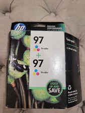 New GENUINE 2-PACK HP 96 BLACK  97 TRI-COLOR INK C9353FN EXP 10/2014