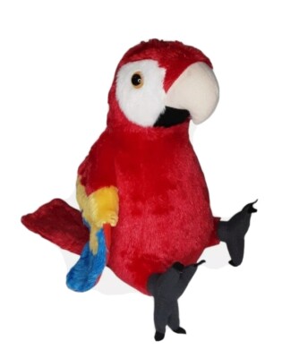 Scarlett Macaw Parrot Plush Wild Republic Red Bird Stuffed Animal Soft Toy NWT