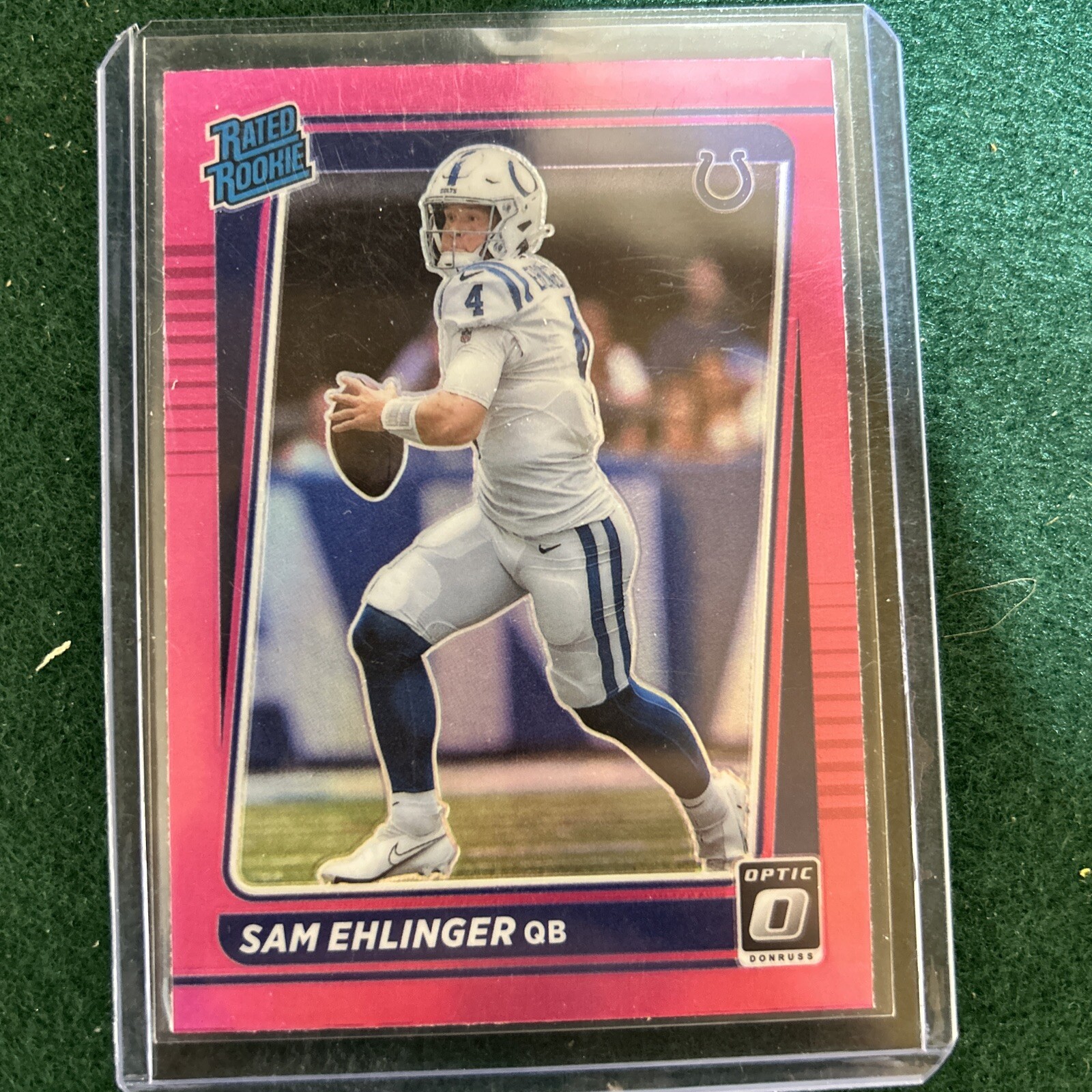2021 Panini Donruss Optic - Rated Rookie Pink Prizm #246 Sam Ehlinger (RC)