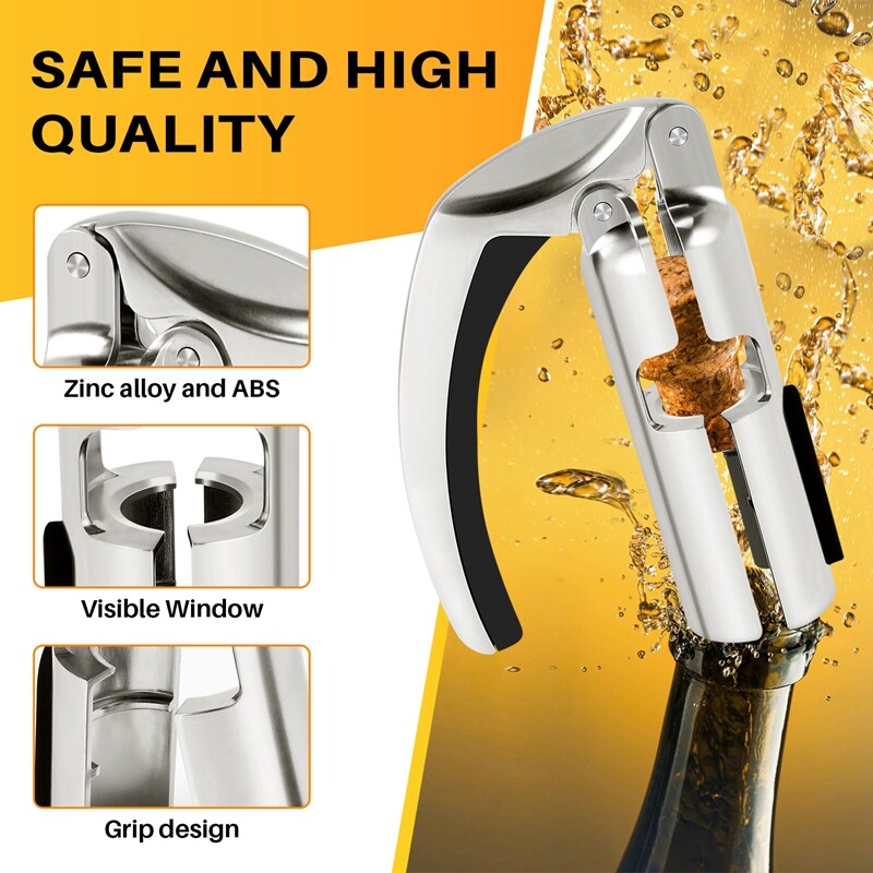 Champagne Bottle Opener Sparkling Wine Cork Puller for Sparkling Wine