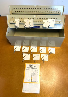 MMF Industries Metal Key Security Cabinet 40 Capacity Hook Style