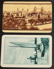 AD143 Swap Playing Cards 2 VINTAGE ADVT  ENGLISH RAILROAD RAILWAY SCENES