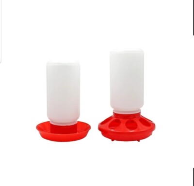 Chicken Feeder and Waterer Set,1 Liter Chick Feeder and 1 Liter Chick Waterer...