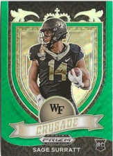 2021 Panini Prizm Sage Surratt Crusade Green Prizm SP RC #177 