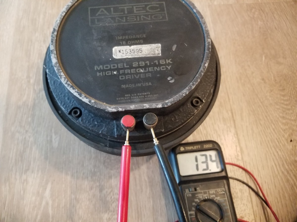 VINTAGE ALTEC 291-16K HORN SPEAKER DRIVER 16 ohm ORIGINAL