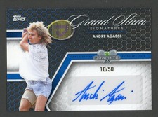 2026 Topps Graphite Andre Agassi Grand Slam Signatures Blue Refractor Auto #/50