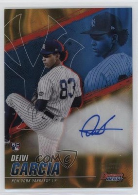 2021 Bowman's Best of Gold Lava Refractor 62/75 Deivi Garcia Rookie Auto RC 3hd