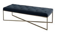 Schwarzer Holz-Textil Hocker Modern, Stilvoll, Vielseitig