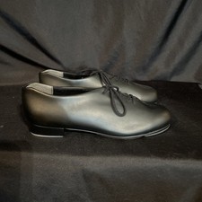 Capezio Tic Tap Toe Tap Shoes 443 Black 6.5 Teletone Taps - New Torn Box