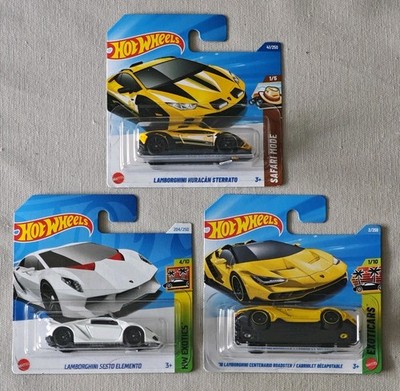 3er Lamborghini Set, Huracan, Sesto Elemento, Centenario, Hot Wheels NEU